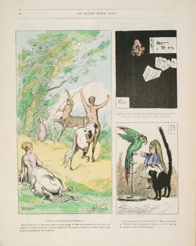 ギル・レヴューの「ル・サロン・プール・リール」、1868 作： Andre Gill